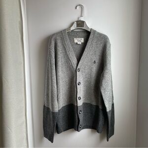 Men’s Lambswool Knit Vest Grey Colorblock by Penguin Musingwear size L